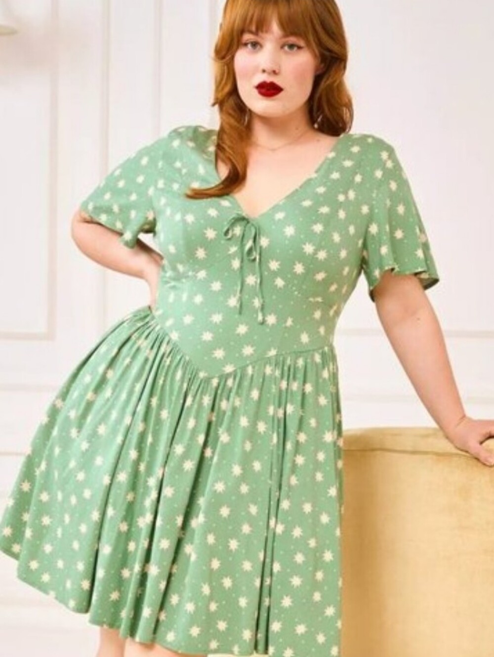 Retro Chic Flutter Swing Dress